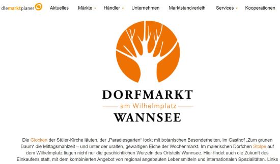 Dorfmarkt Wannsee in Stolpe Berlin - Wannsee