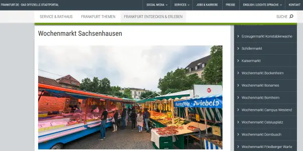 Wochenmarkt Frankfurt - Sachsenhausen  Frankfurt - Sachsenhausen