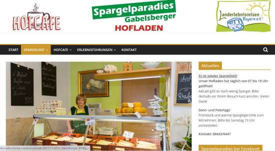 Spargelparadies Gabelsberger - Hofladen und Hofcafé Abensberg +Offenstetten