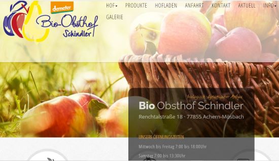 Bio Obsthof Schindler - Dorfladen und Café mit Mittagstisch Achern - Mösbach