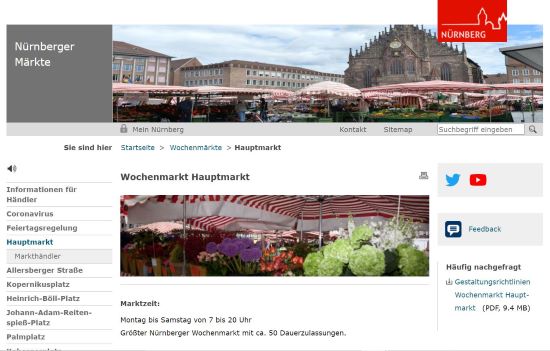 Nürnberger Wochenmarkt - Hauptmarkt Nürnberg