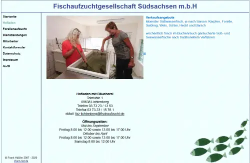 Hofladen mit Räucherei / Fischaufzuchtgesellschaft Südsachsen Lichtenberg