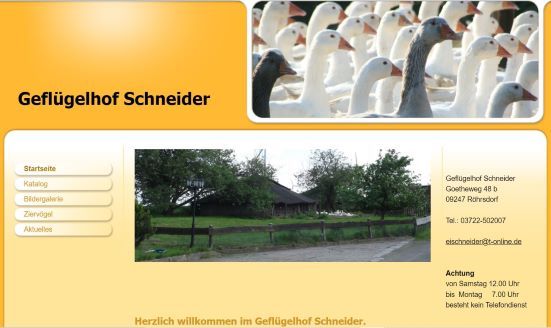 Hofladen Geflügelhof Schneider Chemnitz - Röhrsdorf