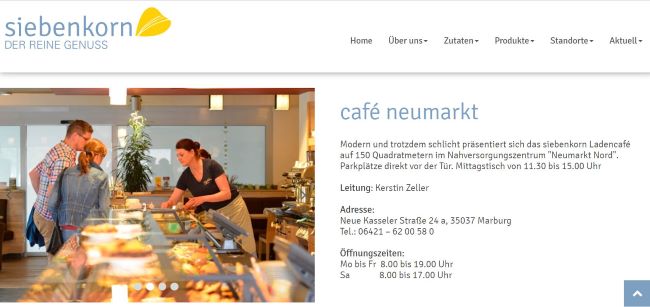 café neumarkt - Vollkornbäckerei Siebenkorn Marburg