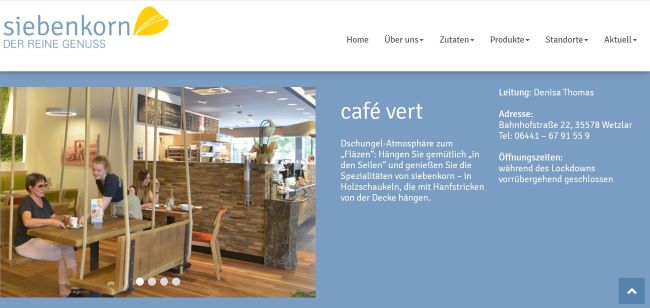 café vert - Vollkornbäckerei Siebenkorn Wetzlar