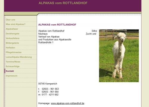 Alpakas vom Rottlandhof - Hofladen Kempenich