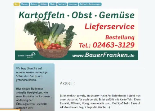 Verkaufsautomat Bauer Franken Bedburg - Grottenherten