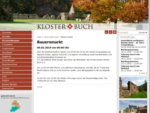 Bauernmarkt Kloster Buch  Leisnig