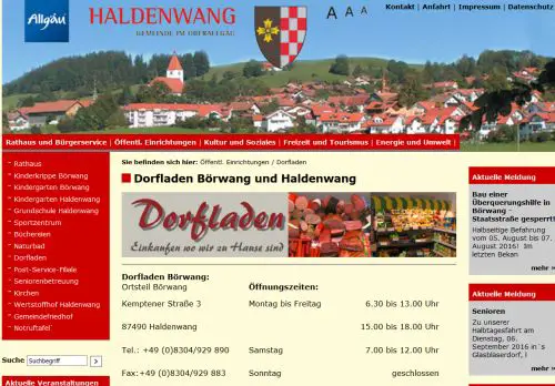 Dorfladen Haldenwang Haldenwang