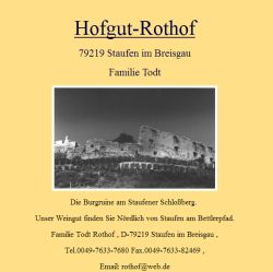 Rothofstrauße - Hofgut Rothof Staufen im Breisgau