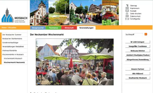 Wochenmarkt Mosbach - Neckarelz Mosbach - Neckarelz