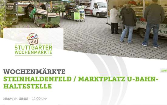 Wochenmarkt Stuttgart - Steinhaldenfeld Stuttgart-Steinhaldenfeld