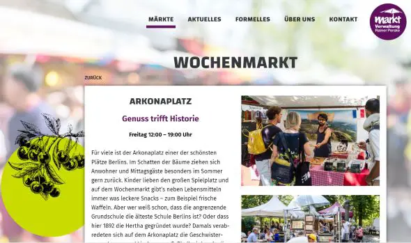 Wochenmarkt Arkonaplatz Berlin - Mitte