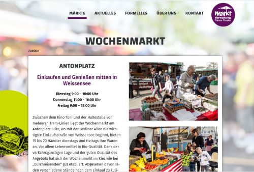 Wochenmarkt  Antonplatz Berlin - Weißensee