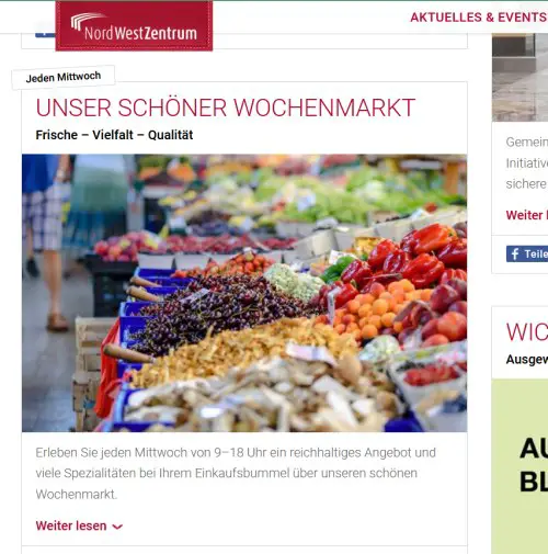 Wochenmarkt Frankfurt - Nordwestzentrum  Frankfurt - Nordwestzentrum