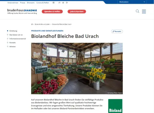 Biolandhof Bleiche - Bruderhaus Diakonie Bad Urach