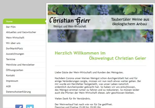 Ökoweingut Christian Geier Königheim