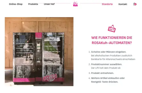 Rosa Kuh - Hofmolkerei und Verkaufs-Automat Obermichelbach