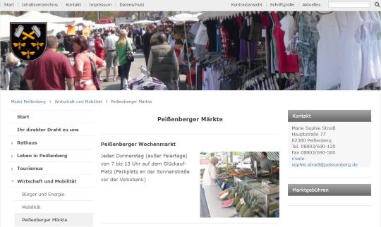Wochenmarkt in Peißenberg Peißenberg