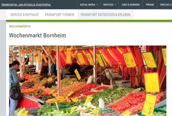 Wochenmarkt Bornheim Frankfurt am Main - Bornheim