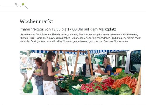 Wochenmarkt Dettingen an der Erms Dettingen an der Erms