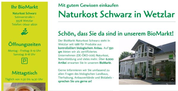 Naturkost Schwarz Wetzlar