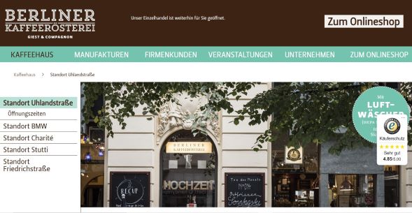 Kaffeerösterei Giest - Café und Feinkostladen Ku'damm Berlin-Charlottenburg-Wilmersdorf