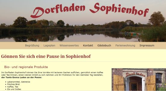 Dorfladen Sophienhof Loitz-Sophienhof