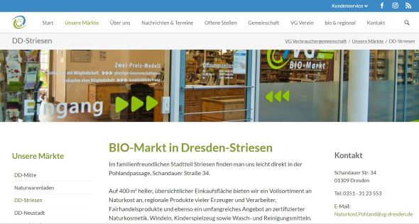 VG BIO-Markt in Dresden-Striesen Dresden-Striesen