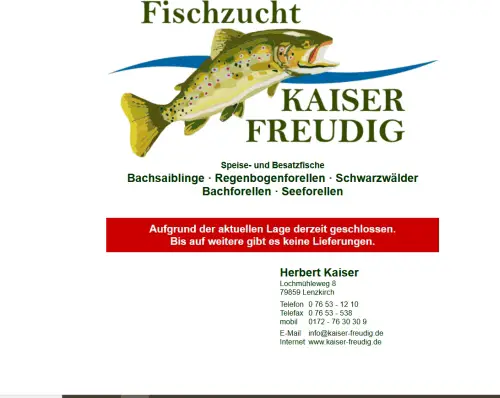 Fischzucht Kaiser Lenzkirch