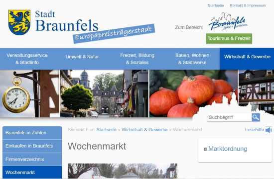 Wochenmarkt Braunfels Braunfels