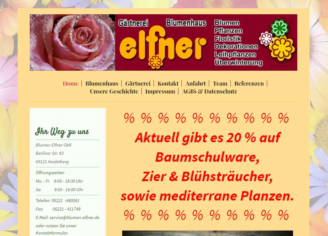 Blumen Elfner GbR - Blumenhaus & Gärtnerei Heidelberg