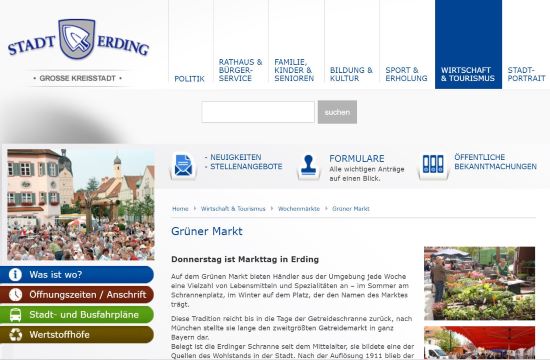 Grüner Markt Erding - Schrannenplatz Erding