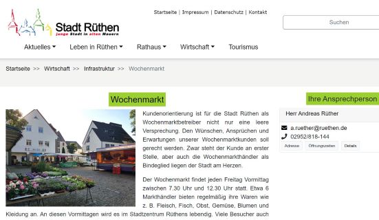 Wochenmarkt Rüthen Rüthen