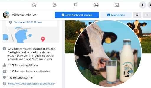 Milchtankstelle Baumann Leer