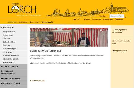 Lorcher Wochenmarkt Lorch