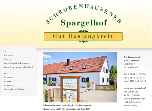 Schrobenhausener Spargelhof - Gut Haslangkreit Kühbach