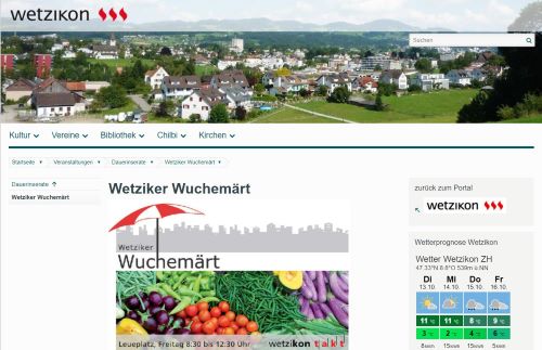 Wochenmarkt Wetzikon - Wetziker Wuchemärt Wetzikon - Oberwetzikon