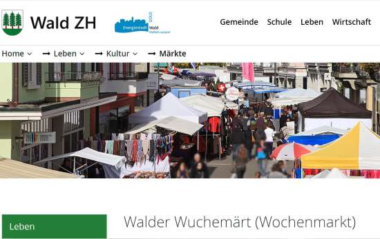 Walder Wuchemärt - Wochenmarkt Wald (ZH)