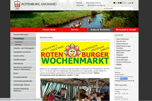 Wochenmarkt auf dem Pferdemarkt in Rotenburg (Wümme) Rotenburg