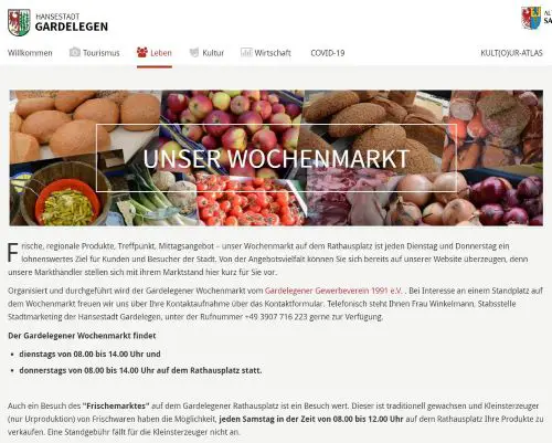 Wochenmarkt und Frischemarkt Gardelegen Gardelegen