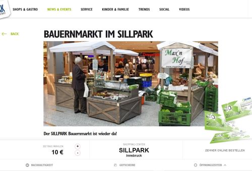 Sillpark-Bauernmarkt in Innsbruck Innsbruck
