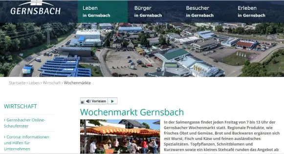 Wochenmarkt Gernsbach Gernsbach