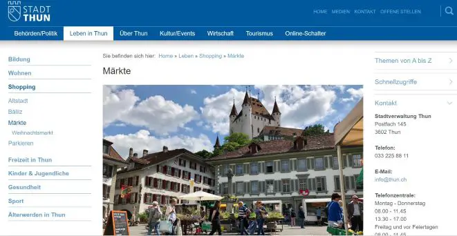 Wochenmarkt im Bälliz Thun Thun