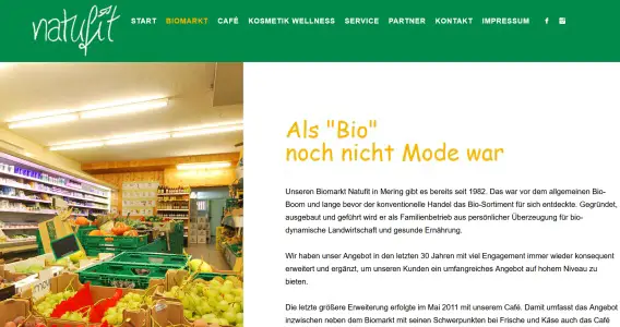 Biomarkt Natufit mit Café Mering