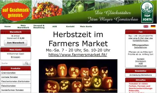 Jörn Meyer Gemüsebau - Farmers Market Blomesche Wildnis