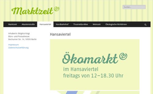 Berliner Ökomarkt im Hansaviertel Berlin-Mitte