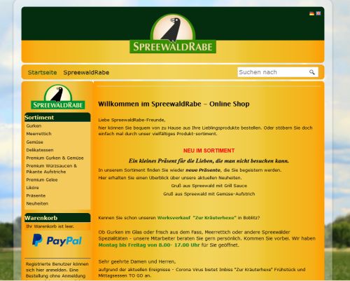 SpreewaldRABE Onlineshop Lübbenau OT Boblitz