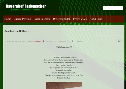 Hofladen Bauernhof und Lese-Café Rademacher Schwielochsee OT Zaue