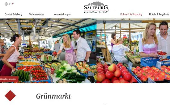 Grünmarkt Salzburg - Wochenmarkt am Universitätsplatz Salzburg